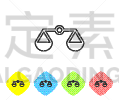 分离着色,秤,线图标,白色,灰发,商务
