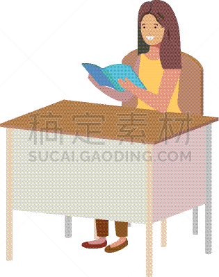 书桌,椅子,女人,书,教科书,文字,座位,坐,教育,读书