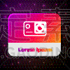 white line action extreme camera icon isolated on