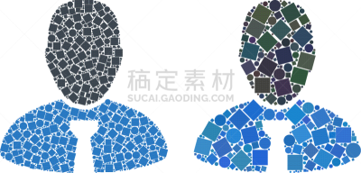 圆形,抽象拼贴画,正方形,计算机图标,工头,首领,顾客,职业,男商人,办公室职员