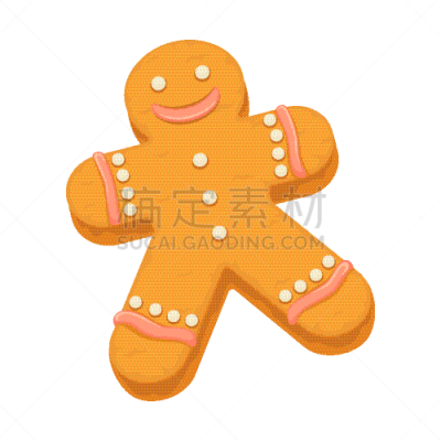 甜点心,饼干,图标,姜饼男人,分离着色,男人,蛋糕,食品,浇糖浆,设计