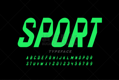 sport style font design modern sports alphabet