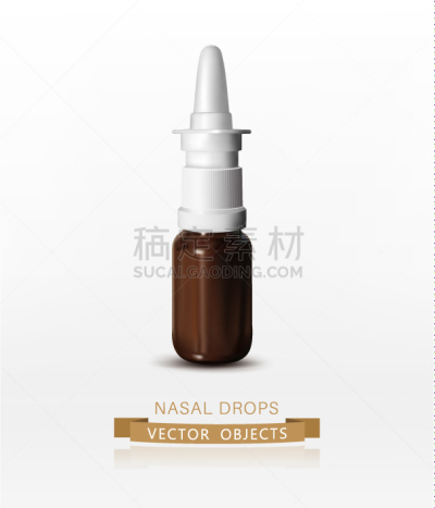 瓶子,分离着色,水滴,动物鼻子,白色背景,健康保健,过敏反应,药,塑胶,打喷嚏