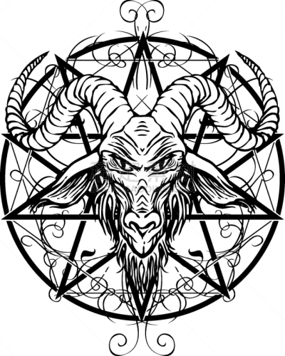 山羊,有角的,轮廓线画,动物头,秘密,飘然,魔鬼,画画,猜疑