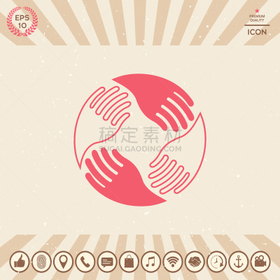 teamwork hands human connection logo