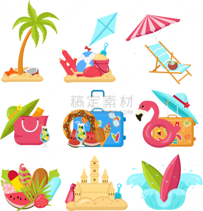 夏天,捕获的,活力,华丽的,热,手提箱,水果,太阳镜,城堡,构图