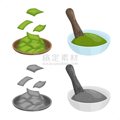 海洋,图标集,蛋白质,素食,健康保健,食品,营养品,维生素,草,设计