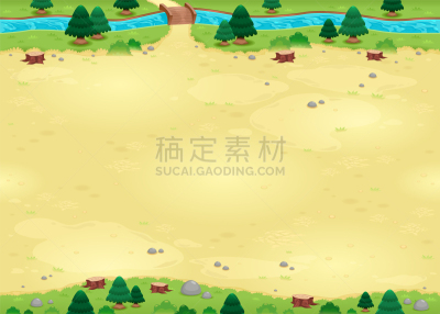 游戏,永远,自然,背景,地形,绿色,木制,可爱的,图像,矢量