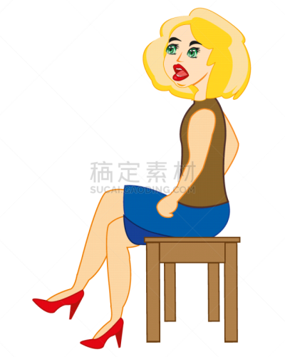 椅子,女人,吧椅,矢量,裙子,家具,二流子,女孩,坐
