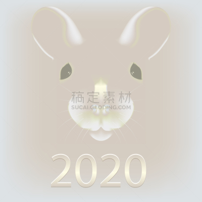 2020,贺卡,白色,金属,老鼠,日历,春节,数字,文字,设计