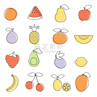 水果,动画片,荔枝,素食,芒果,菜单,热情,清新,食品,维生素