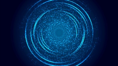 蓝色DNA分子结构视频动画