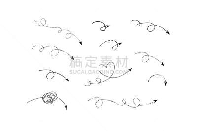 绘画插图,乱画,箭头符号,概念,矢量,抽象,模板,高雅,设计,装饰