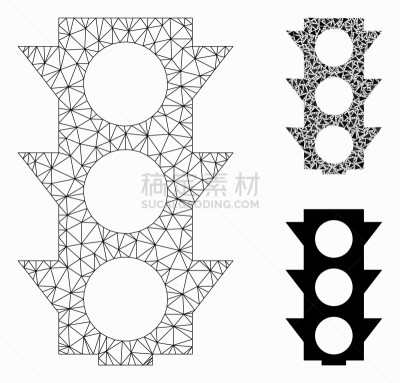 红绿灯,铁丝网,模型,一个物体,几何形状,多样,交通,直的,接线框