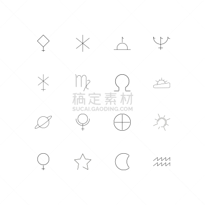 轮廓,直的,星座,计算机图标,水瓶座,图像,矢量,雅典娜,行星,冥王星