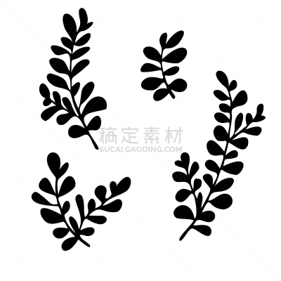 手,可爱的,植物学,枝,矢量,化学元素周期表,小的,设计,绘制,布置