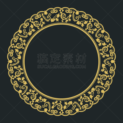 巴洛克风格,圆形,华丽的,装饰品,传统,请柬,贺卡,纺织品,华贵,边框