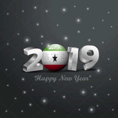 2019,索马里兰,字体,新年前夕,华丽的,请柬,壁纸,模板,传统节日