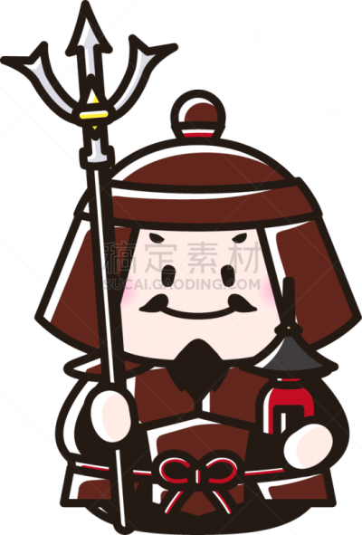 运气,神,数字7,日本武士,多闻天王,七个幸运神,勇士,一个人,古典式,儿童