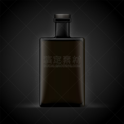 瓶子,威士忌,矢量,分离着色,黑色背景,图表,暗色,一个物体,背景分离,华贵