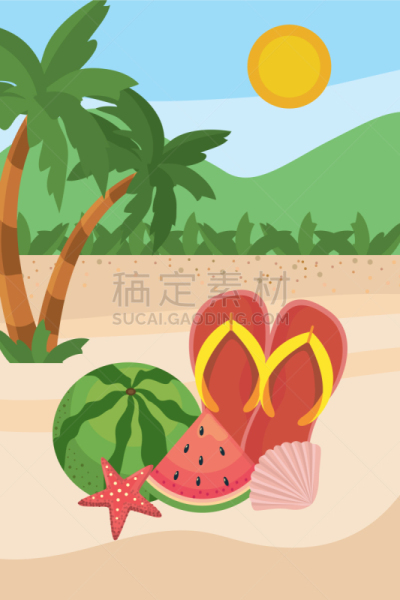 夏天,图标集,式样,鸡尾酒,周末活动,自然,季节,概念,度假,休闲