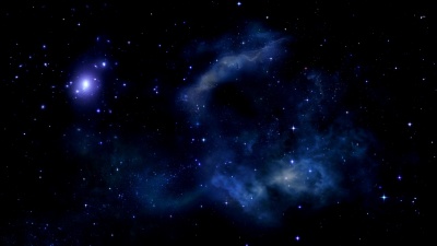 五颜六色的恒星和星系。可循环。