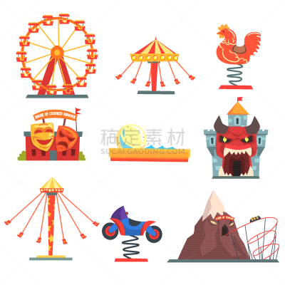 家庭,游乐园,杯垫,房屋,图像,公园,传统节日,矢量,收集
