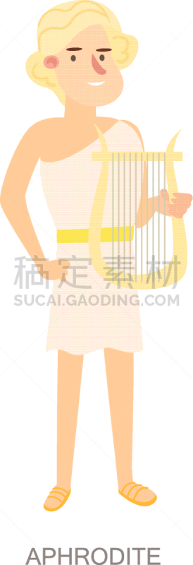 可爱的,金色头发,太阳神阿波罗,男人,神话,希腊神像,希腊,自然美,头发,七弦琴