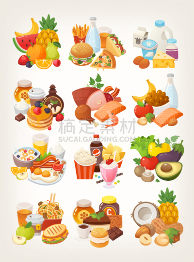 食品,蔬菜,食品杂货,甜点心,三明治,水果,商品,布置,午餐
