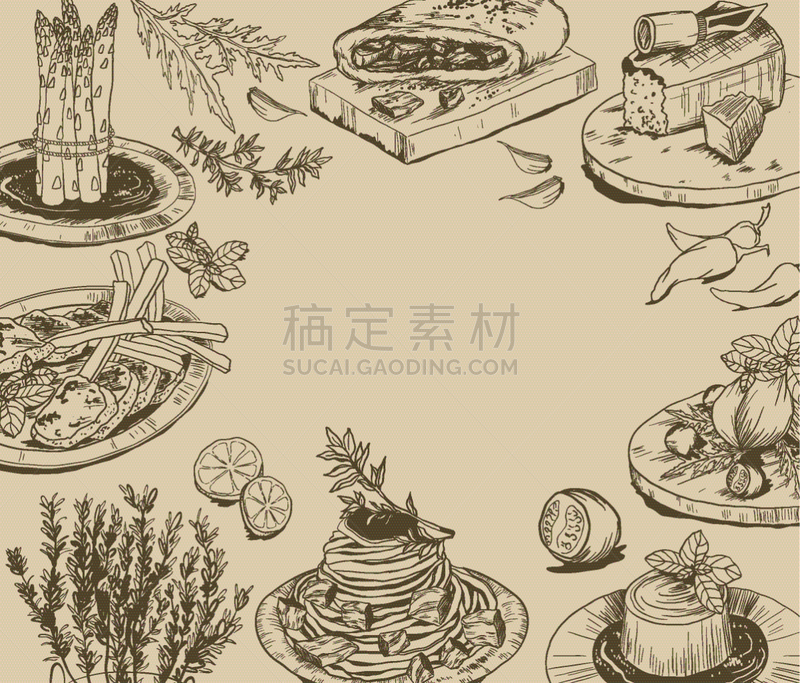 食品,分离着色,奶酪,比萨饼,牛排,蔬菜,菜单,早餐,绘制,午餐