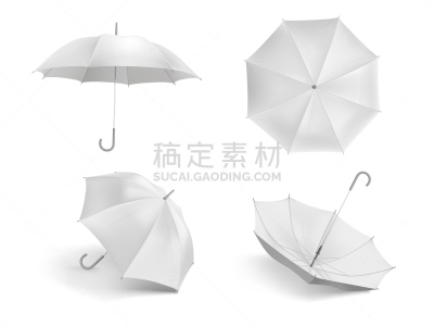 空白的,伞,纺织品,开着的,模板,白色,阳伞,户外,防水