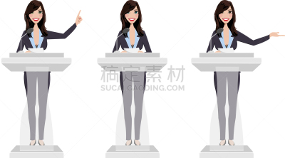 领导能力,演说家,商务,女商人,套装,女人,性格,指挥台,沟通,演讲