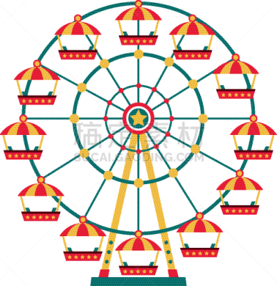 游乐园,插画,游戏木马,旋转木马,愉悦,碰碰车,图像,中途岛,公园