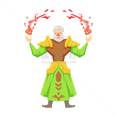 飘然,络腮胡子,魔术师,老年人,可爱的,红色,智慧,男人,做,传球