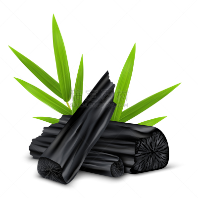 煤,木制,分离着色,自然,白色背景,竹,暗色,矿物质,烹调
