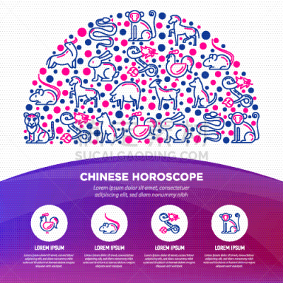 绘画插图,猴子,虎,龙,模板,马,十二生肖,山羊,狗,矢量