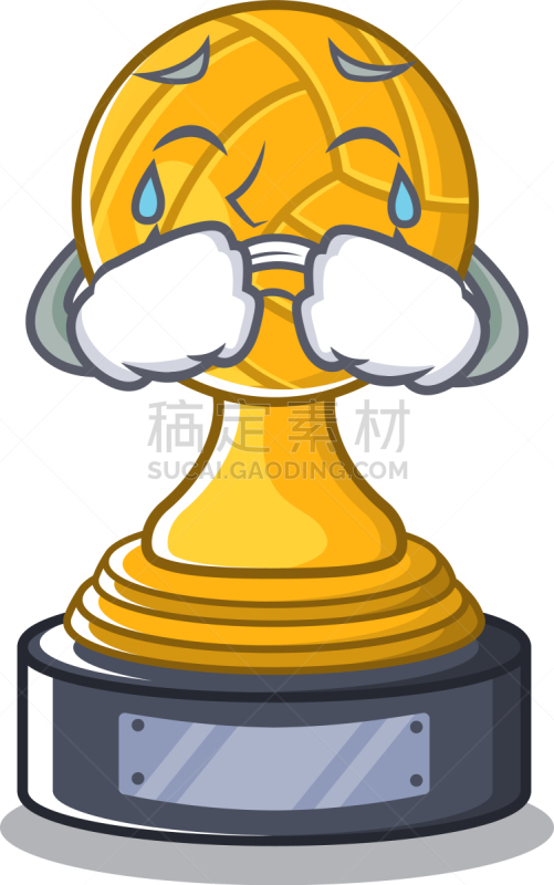 性格,奖杯,排球运动,形状,可爱的,运动,哭