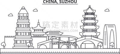 建筑,苏州,城市天际线,分界线,江苏省,地形,名声,传统,旅游
