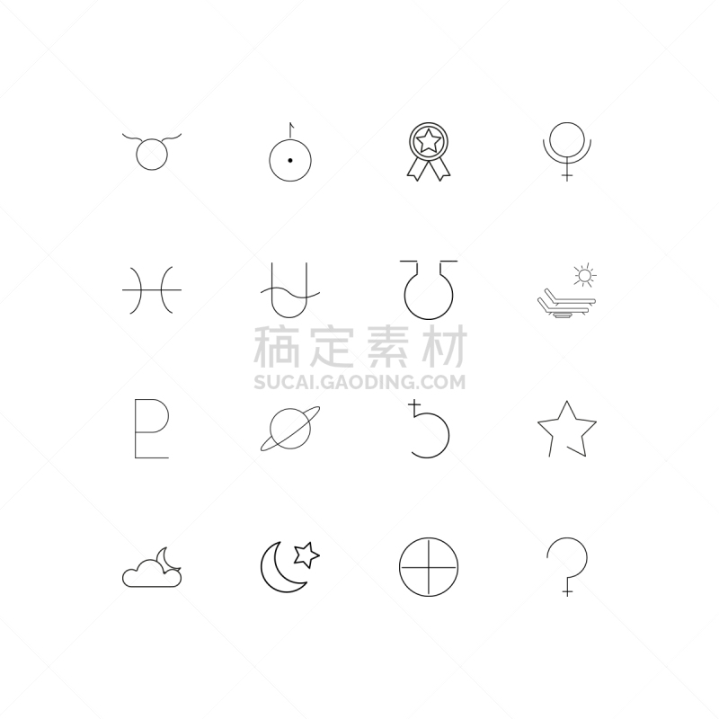 轮廓,直的,星座,计算机图标,斯尔瑞兹,图像,双鱼座,矢量,天王星,行星