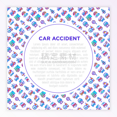 交通,细的,保险,拖运卡车,绘画插图,概念,计算机图标,矢量,三角警示架