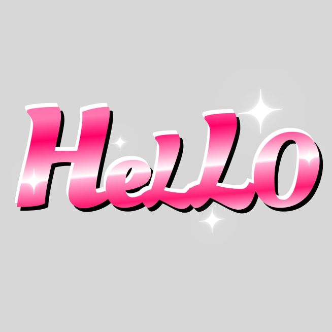 小红书晒图晒照PLOG晒照hello渐变花字预览效果