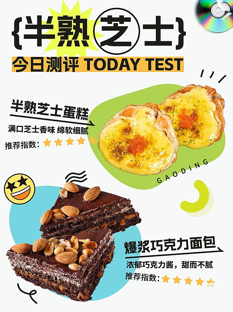 餐饮甜品零食测评攻略小红书配图