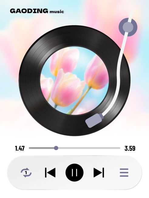 音乐播放器蒙版工具ai工具模板预览效果