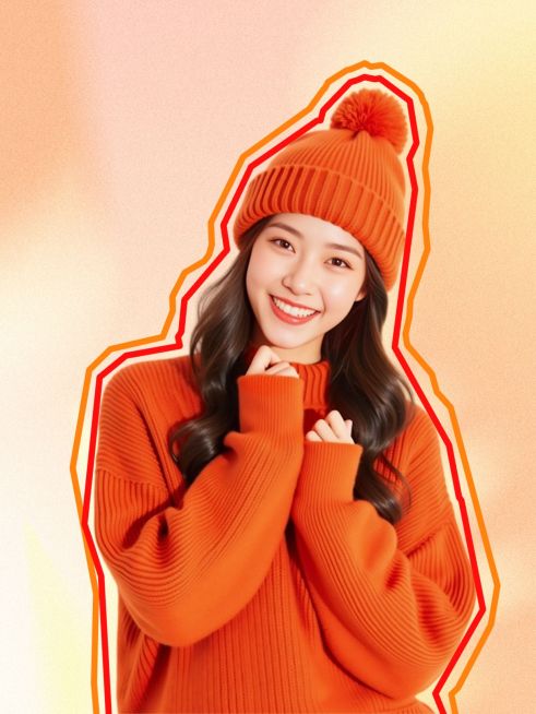 春节人像描边喜庆感小红书aigc配图预览效果