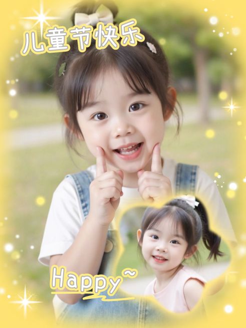 AI工具页儿童节蒙版工具模板AIGC预览效果