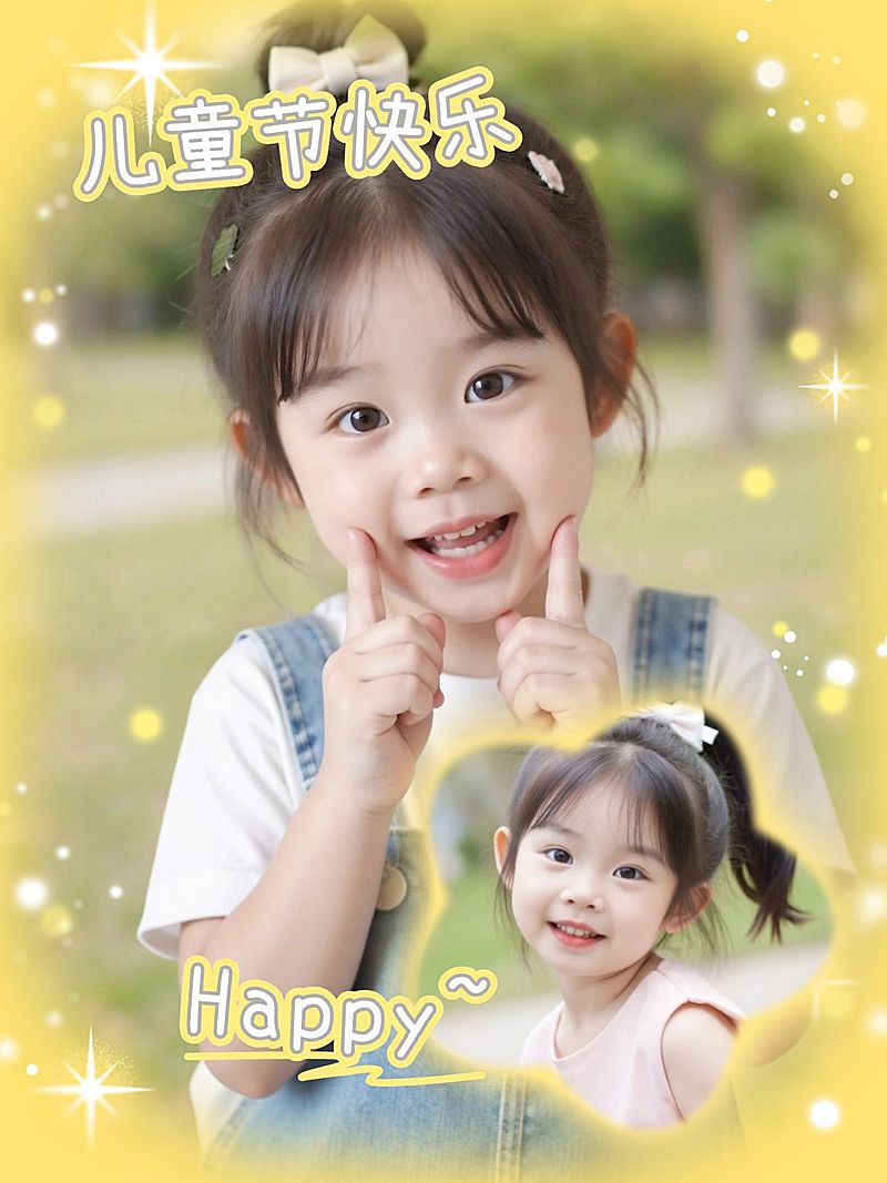 AI工具页儿童节蒙版工具模板AIGC