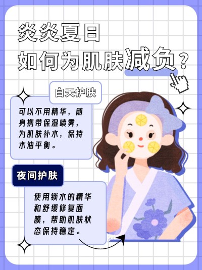 夏日护肤指南宣传小红书配图