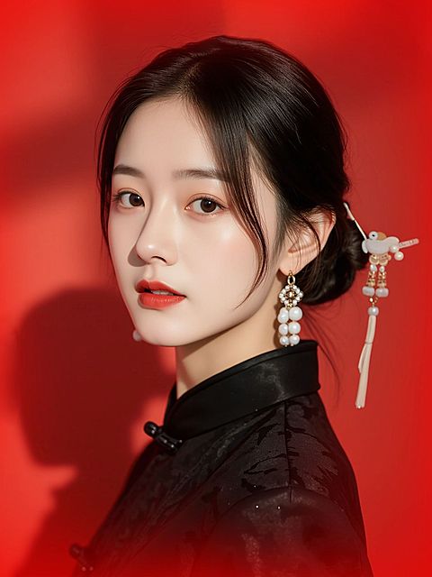 春节晒图晒照喜庆感人物滤镜小红书配图