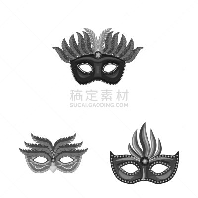isolated object venezia and festival logo set
