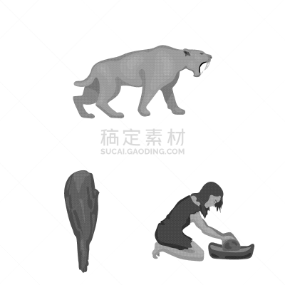 计算机图标,新生活,石器时代,黑白图片,分离着色,时间,人,豆蔻,布置,收集